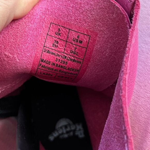 Dr. Martens Jadon pink leather platform combat boots - Picture 5 of 6